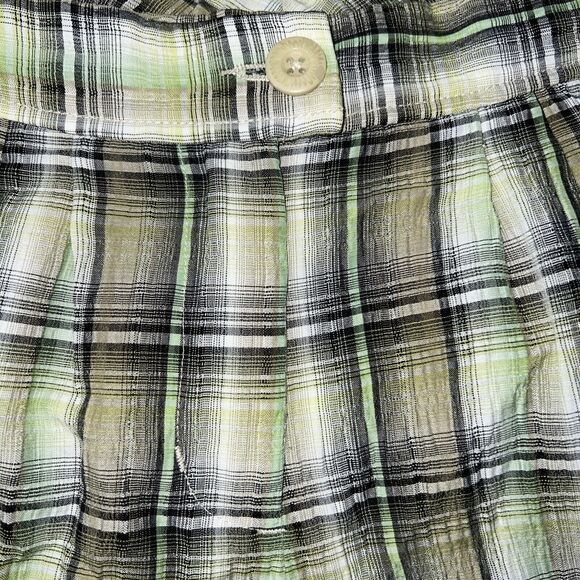 Woolrich Vintage 80/90s Womens 10 Rayon Blend Check Shorts Pockets Colorful - Picture 3 of 10